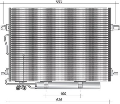 Condenser, air conditioning MAGNETI MARELLI 350203438000