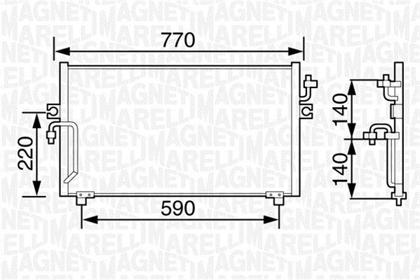 MAGNETI MARELLI 350203481000 Condenser, air conditioning
