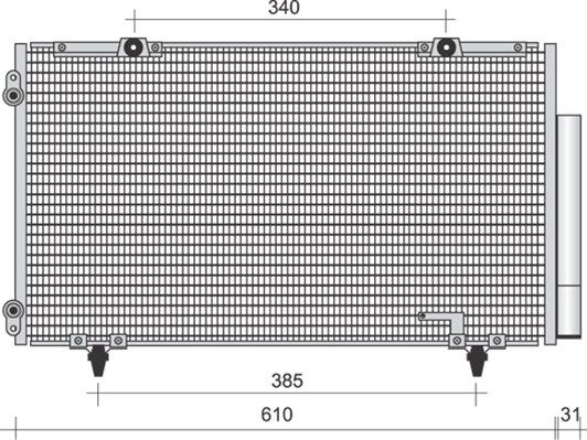 MAGNETI MARELLI 350203483000 Condenser, air conditioning