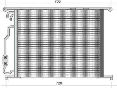 Condenser, air conditioning MAGNETI MARELLI 350203487000