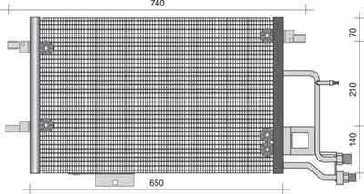 Condenser, air conditioning MAGNETI MARELLI 350203493000