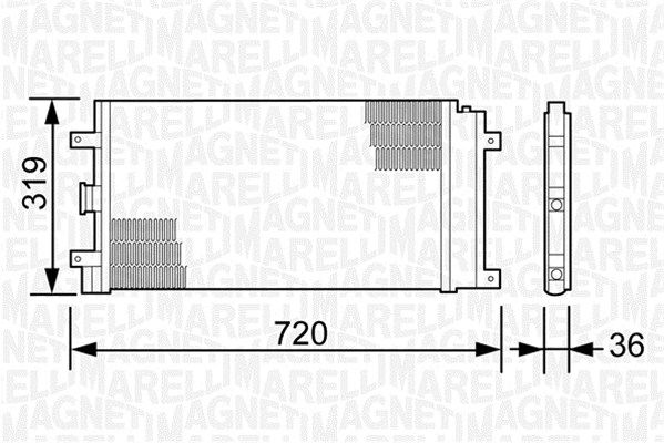 MAGNETI MARELLI 350203496000 Condenser, air conditioning