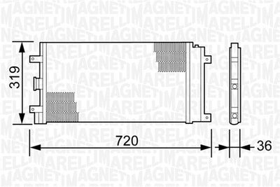 Condenser, air conditioning MAGNETI MARELLI 350203496000