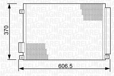 Condenser, air conditioning MAGNETI MARELLI 350203497000