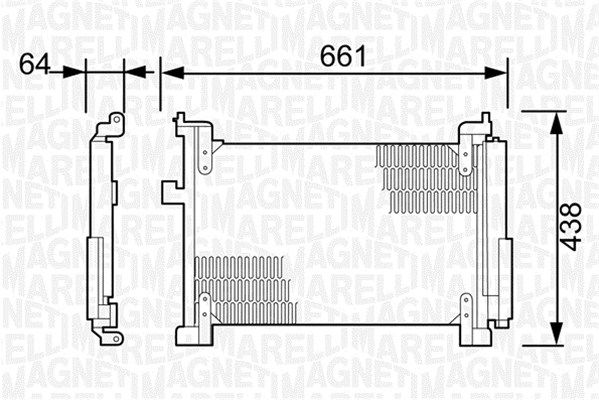 MAGNETI MARELLI 350203498000 Condenser, air conditioning