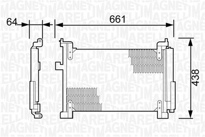 Condenser, air conditioning MAGNETI MARELLI 350203498000