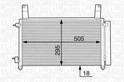 Condenser, air conditioning MAGNETI MARELLI 350203604000