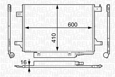 Condenser, air conditioning MAGNETI MARELLI 350203606000