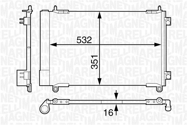 MAGNETI MARELLI 350203613000 Condenser, air conditioning