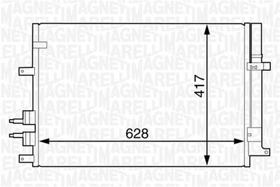 Condenser, air conditioning MAGNETI MARELLI 350203616000