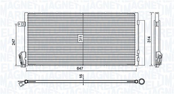 MAGNETI MARELLI 350203619000 Condenser, air conditioning