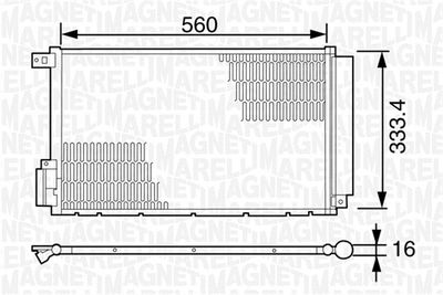 Condenser, air conditioning MAGNETI MARELLI 350203620000