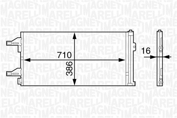 MAGNETI MARELLI 350203622000 Condenser, air conditioning