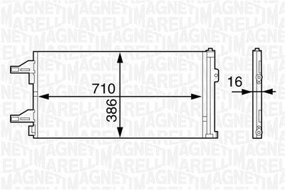 Condenser, air conditioning MAGNETI MARELLI 350203622000