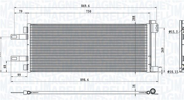 MAGNETI MARELLI 350203623000 Condenser, air conditioning