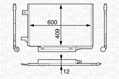Condenser, air conditioning MAGNETI MARELLI 350203624000