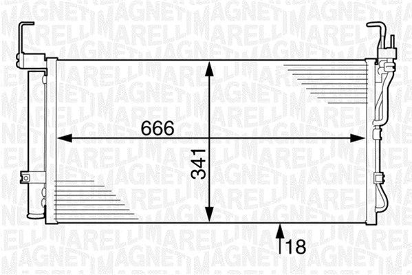 MAGNETI MARELLI 350203625000 Condenser, air conditioning