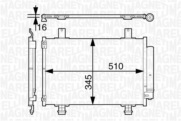 MAGNETI MARELLI 350203631000 Condenser, air conditioning
