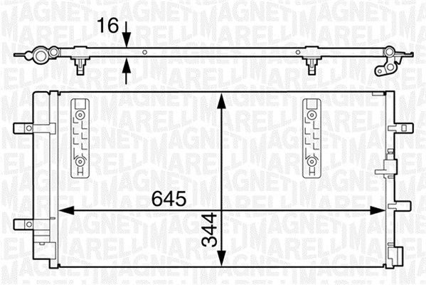 MAGNETI MARELLI 350203632000 Condenser, air conditioning