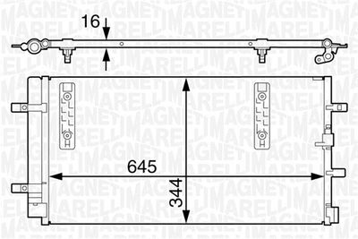 Condenser, air conditioning MAGNETI MARELLI 350203632000