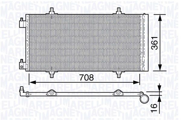 MAGNETI MARELLI 350203643000 Condenser, air conditioning