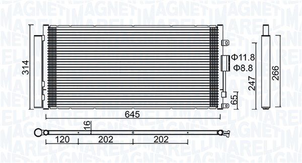 MAGNETI MARELLI 350203644000 Condenser, air conditioning