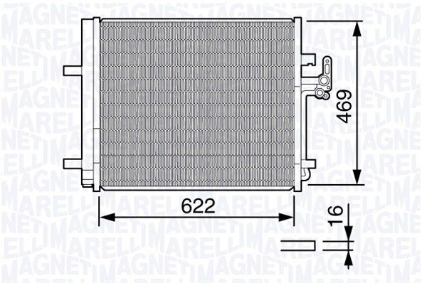 MAGNETI MARELLI 350203645000 Condenser, air conditioning