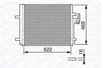 Condenser, air conditioning MAGNETI MARELLI 350203645000