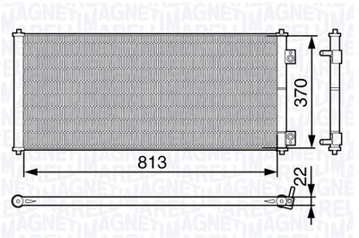 Condenser, air conditioning MAGNETI MARELLI 350203646000