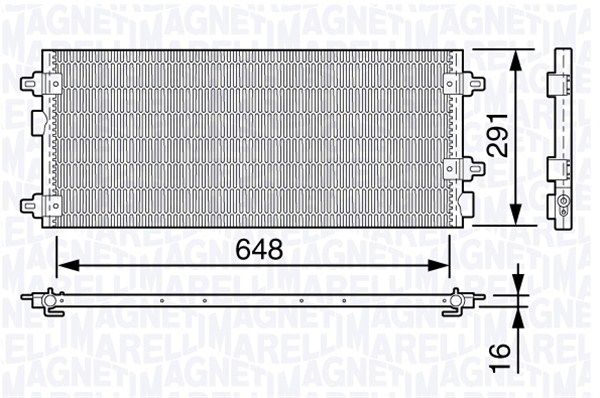 MAGNETI MARELLI 350203647000 Condenser, air conditioning