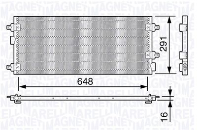 Condenser, air conditioning MAGNETI MARELLI 350203647000