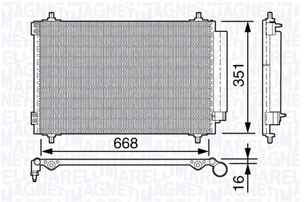 MAGNETI MARELLI 350203650000 Condenser, air conditioning