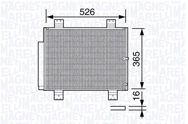 MAGNETI MARELLI 350203654000 Condenser, air conditioning