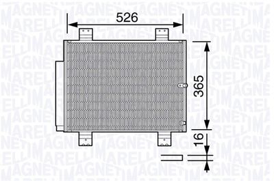 Condenser, air conditioning MAGNETI MARELLI 350203654000