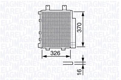 Condenser, air conditioning MAGNETI MARELLI 350203655000