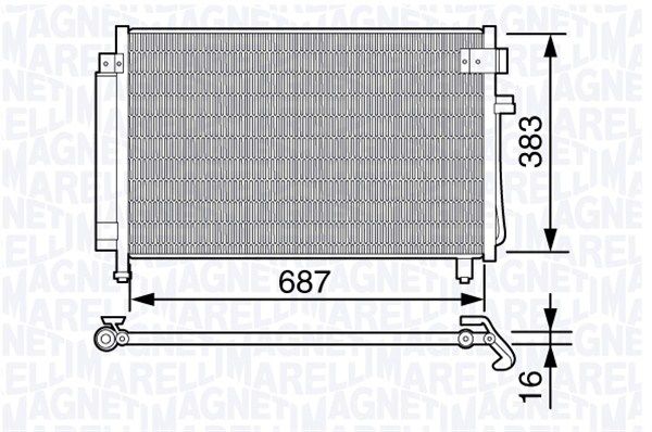 MAGNETI MARELLI 350203656000 Condenser, air conditioning