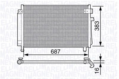 Condenser, air conditioning MAGNETI MARELLI 350203656000