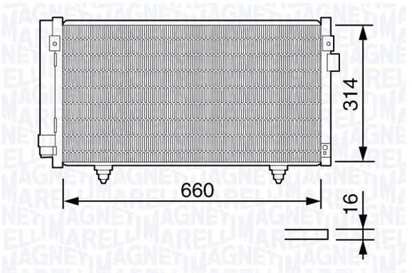 MAGNETI MARELLI 350203657000 Condenser, air conditioning