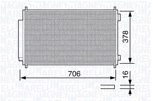 MAGNETI MARELLI 350203659000 Condenser, air conditioning