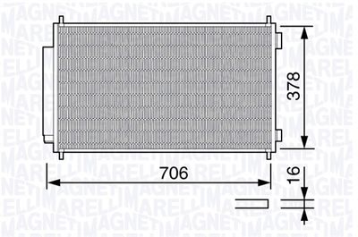 Condenser, air conditioning MAGNETI MARELLI 350203659000