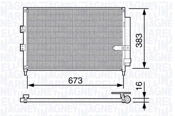 MAGNETI MARELLI 350203660000 Condenser, air conditioning