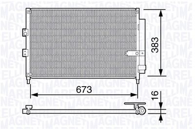 Condenser, air conditioning MAGNETI MARELLI 350203660000
