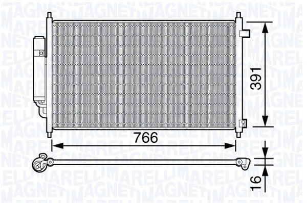 MAGNETI MARELLI 350203661000 Condenser, air conditioning