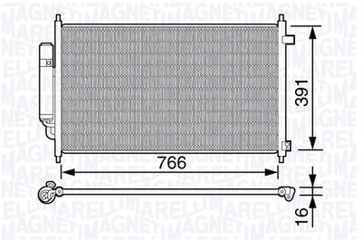 Condenser, air conditioning MAGNETI MARELLI 350203661000