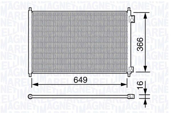 MAGNETI MARELLI 350203663000 Condenser, air conditioning