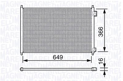 Condenser, air conditioning MAGNETI MARELLI 350203663000