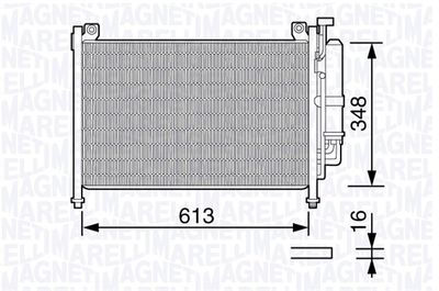 Condenser, air conditioning MAGNETI MARELLI 350203666000