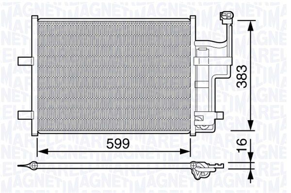 MAGNETI MARELLI 350203667000 Condenser, air conditioning
