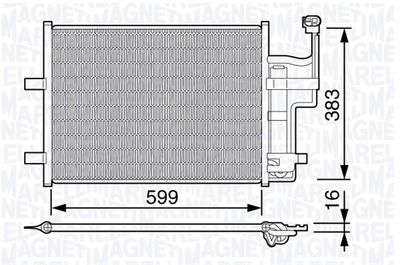 Condenser, air conditioning MAGNETI MARELLI 350203667000