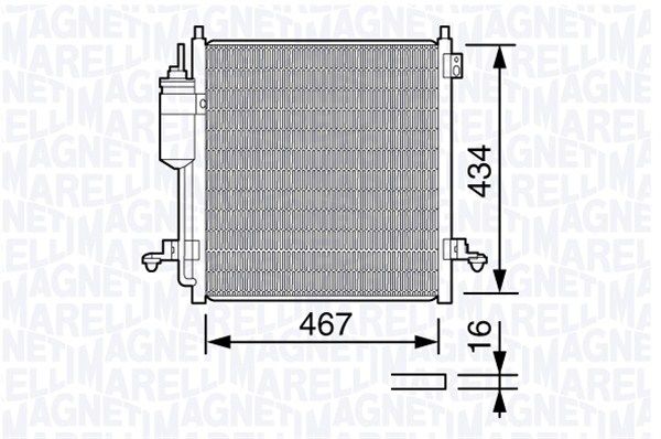 MAGNETI MARELLI 350203668000 Condenser, air conditioning